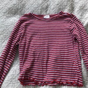Red striped top